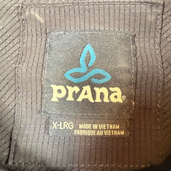 Prana Mens X-Large Short Sleeve Button Up Shirts Plaid Solid Lot of 2 - Picture 6 of 7